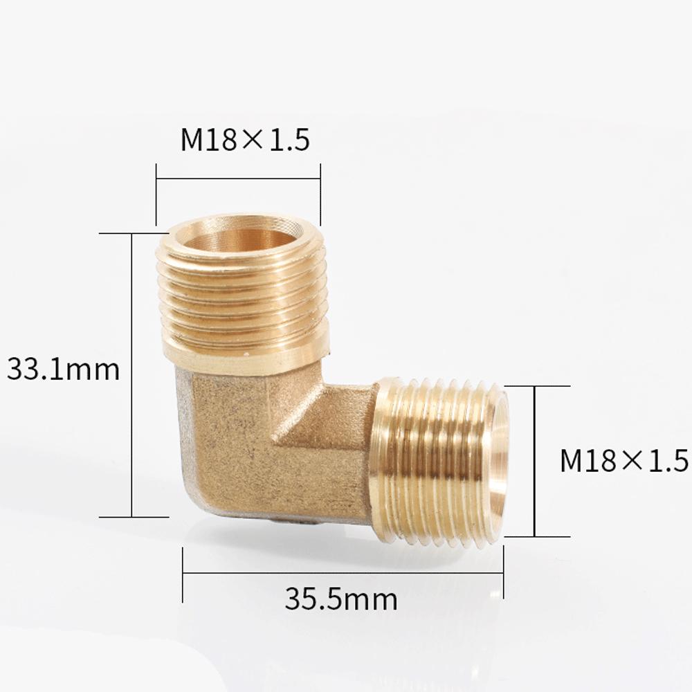 M12 M14 M16 M18 Metrico 1/8" 1/4" 3/8" 1/2" BSP Maschio Gomito a 90 Gradi Raccordo Tubo in Ottone Connettore Accoppiatore Acqua Gas Olio