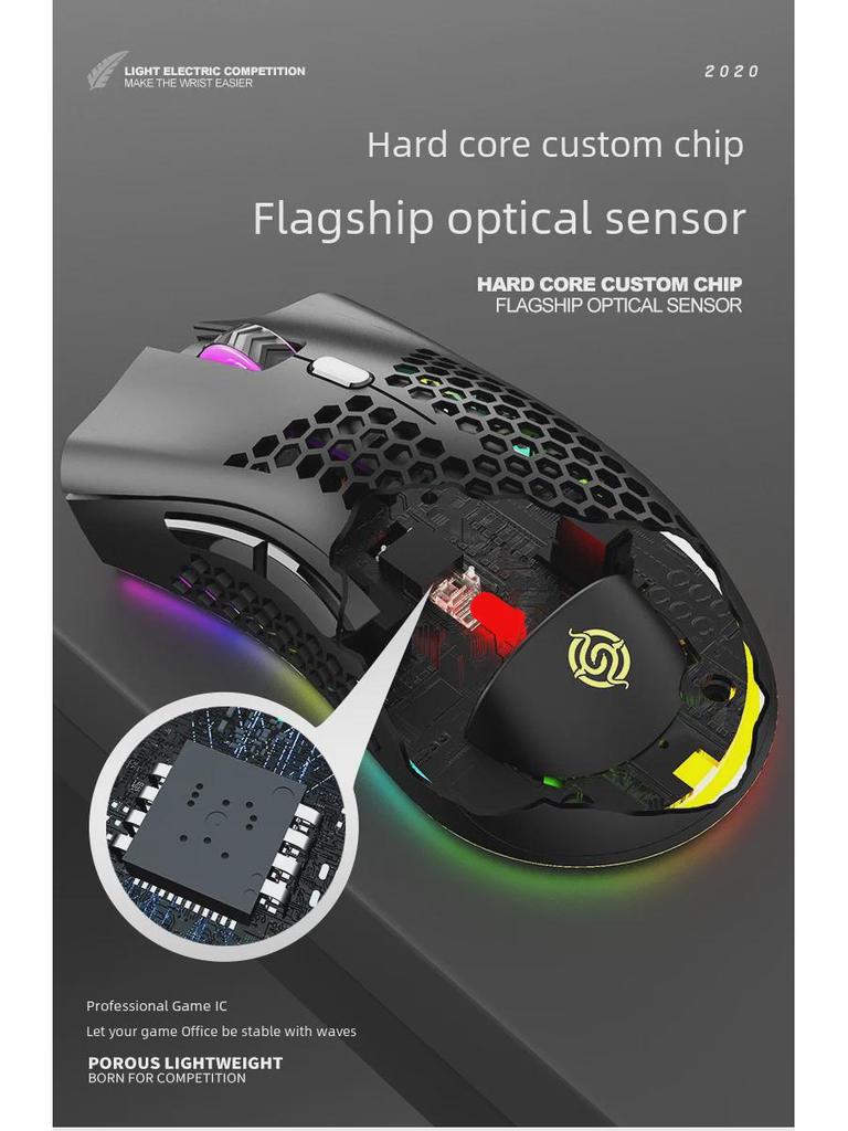 Viper BM600 Wireless RGB Gaming Mouse - Lightweight, Luminous Design for Office & E-Sports