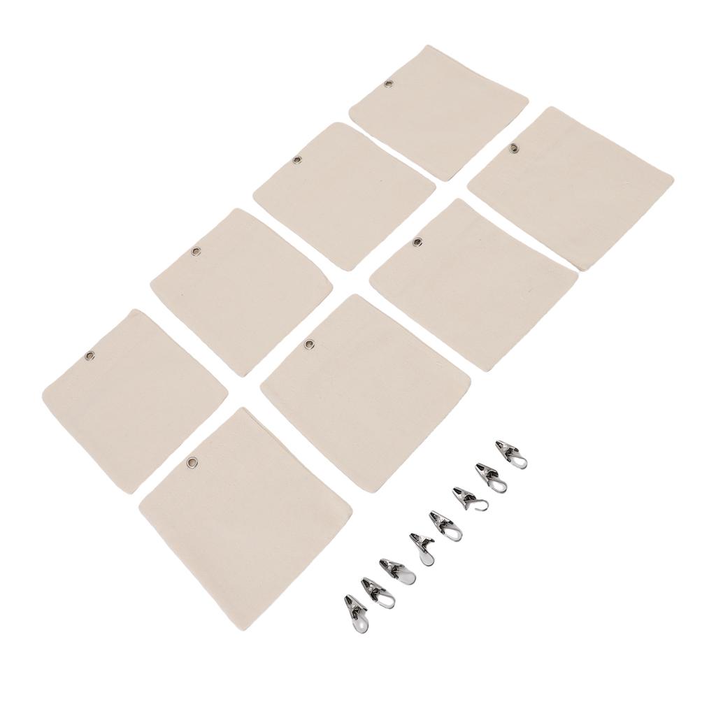 Curtain Weights Canvas Self Adhesive Closure Drapery Weighted Bags with Clamps for Tablecloth Picnic Mat