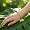 Boho Style Fashion Ornament Handmade Natural Stone Stretch Bracelet, Adjustable Elastic Healing Faux Relaxed Jewelry for Travel Crystal Spiritual