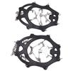2 Pcs Outdoor 12 Tooth Mountaineering Crampons Stainless Steel Crampons Snow Anti Slip Shoe Covers Black