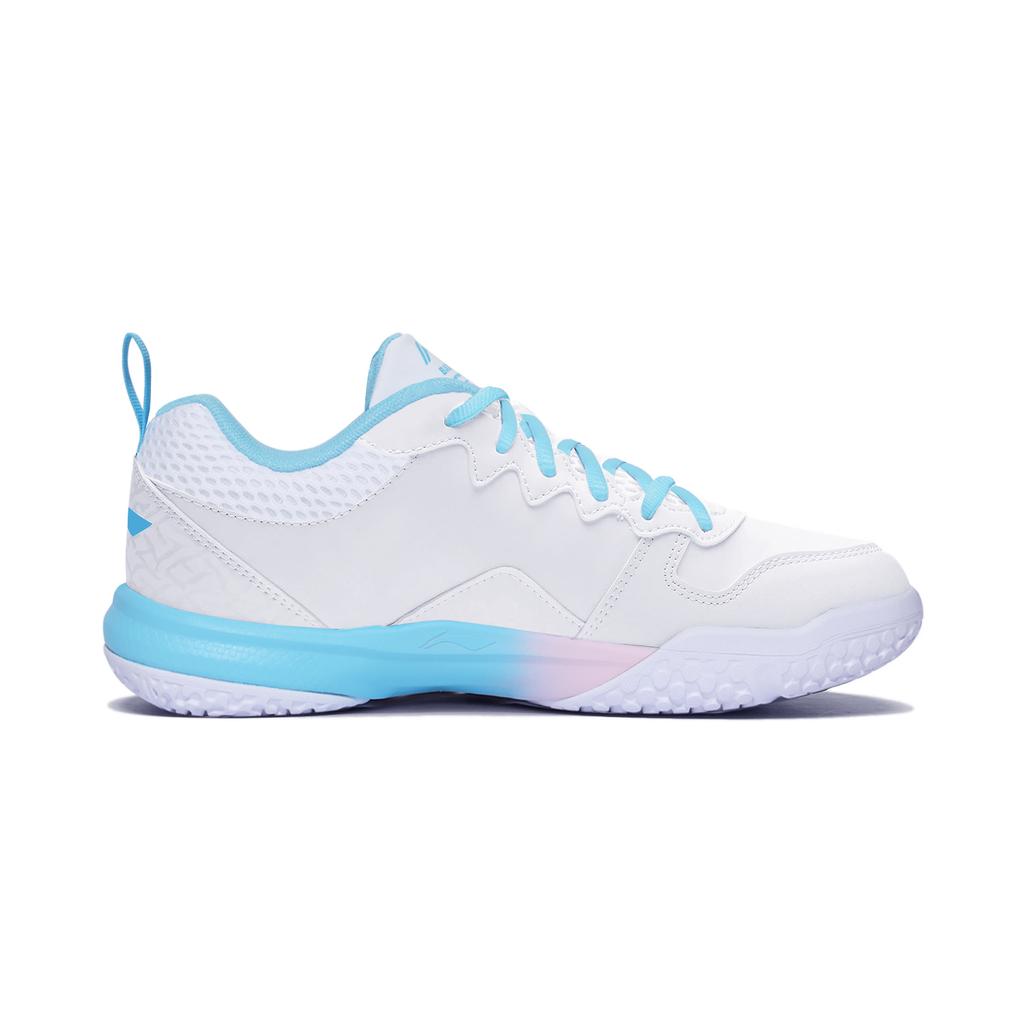Li-Ning All-Purpose King Comfortable Fashion Versatile Shock Absorption Non-Slip Low-Top Badminton Shoes Unisex Shoes White Blue Pink AYTS038-4