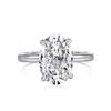 KNOBSPIN Anelli Ovali Taglio Moissanite 1-4CT per Donne Gioielli con Diamanti Certificati GRA Anello di Fidanzamento Matrimonio in Rame