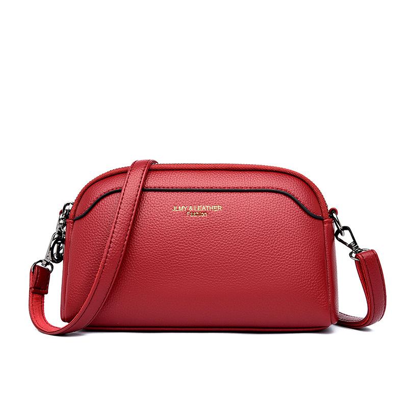 Kleine quadratische Tasche, Kleine Tasche, Weiche Tasche für Pendler, Einzelner Schultergurt, Crossbody-Tasche