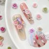 50Pcs Nail Art Mini Flower Resin Gem Stones Diy Nail Crafts 3D Stickers For Gel Polish Nail Accessories Multi-Colors Rose