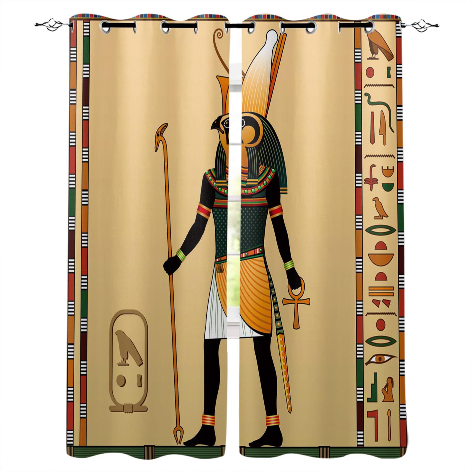 Занавеска Древнеегипетский Бог Мудрости Спальня Кухня Шторы Украшения Гостиной Оконные — фото 16