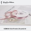 0.6cm Polka Dot Satin Ribbon for Gift Wrapping and DIY Crafts with Flower Bouquet Design