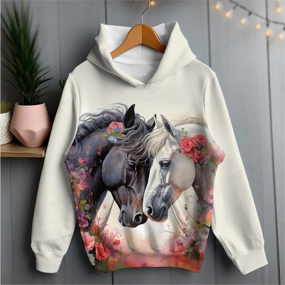 Funny Animal Hoodies Chicken Squirrel Horse 3D Print Women's Hooded Sweatshirts Pullover Y2K Tops Tracksuit Unisex Coat Clothing