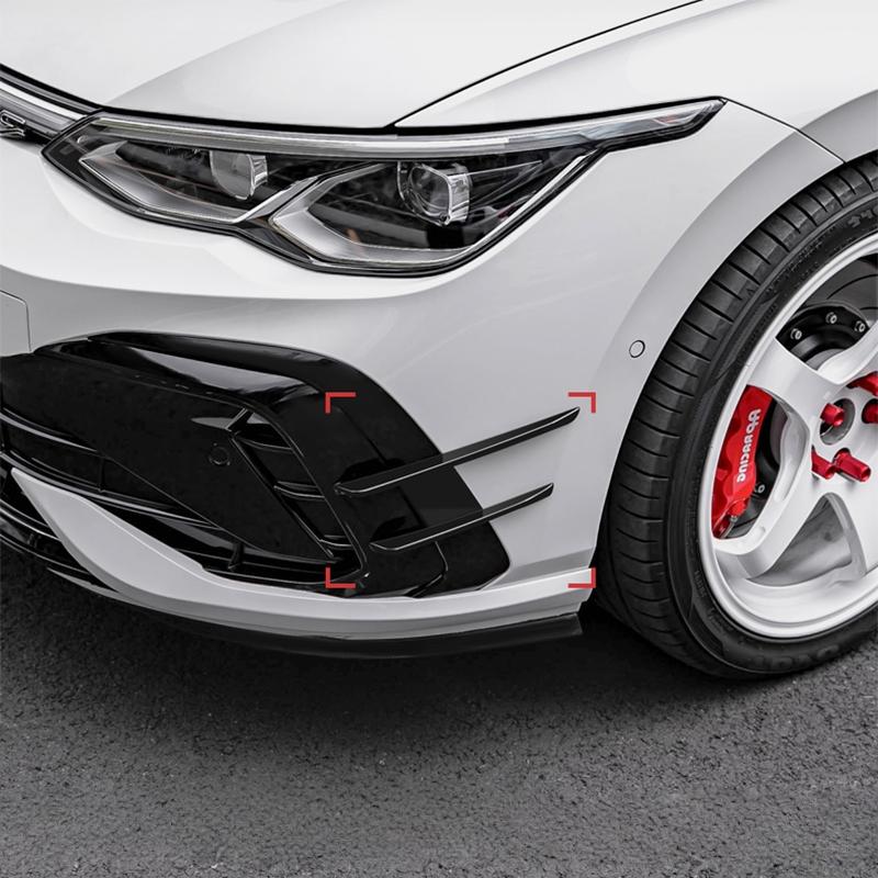 For Volkswagen VW Golf 8 MK8 GTI GTD GTE R-line 2019-2026 Tusk Style High Quality ABS Front Bumper Side Air Vent Air Knife