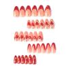 30-Piece Handmade Almond French 3D Heart Star Valentine's Day Wearable Nail Art