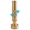 Solid Brass 4 Inch Garden Spray Nozzle with Adjustable Wring for Custom Water Flow Designed for Use with Standard Garden Hoses