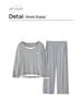 Women's Fall Pajama Set: Long Sleeve & Long Pants with Breast Pads, Modal Fabric, Wear Indoors or Outdoors