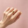 Water Drop Shape Open Metal Ring Women European-American Style Four Seasons Trendy Personality Small Design Texture Smooth Surface Ring