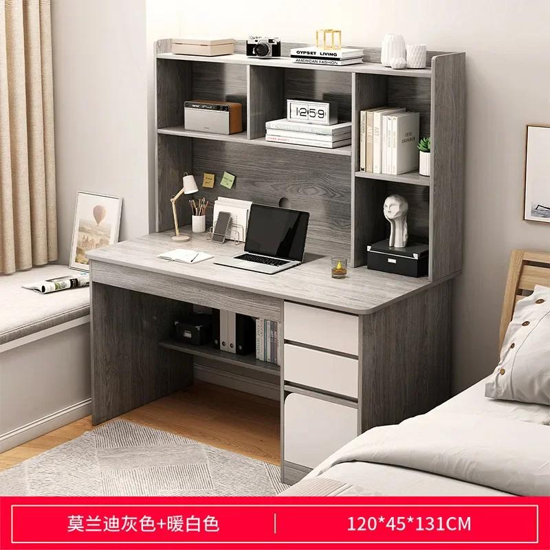 All-in-One Computer Desk with Bookshelf - Storage Space for Home Study & Office