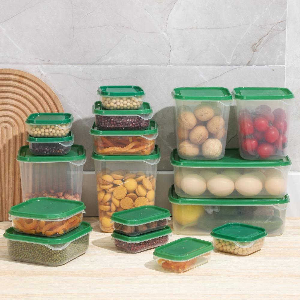 17Pcs/Set Plastic Fresh Keeping Box with Lid Airtight Container Meal Prep Container Dishwasher