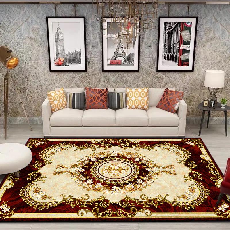 Retro American Style Carpet for Living Room Decoration Bedroom Carpets Large Size Luxury Lounge Rug Non-slip Coffee Tables Mat