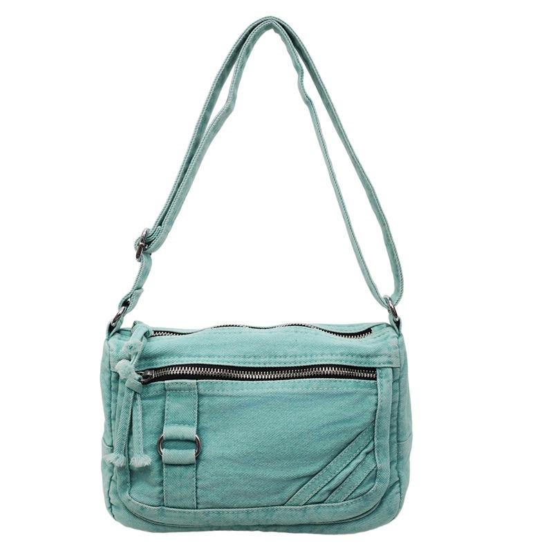 Large capacity denim underarm tote bag, new portable shoulder messenger bag, women's bag.