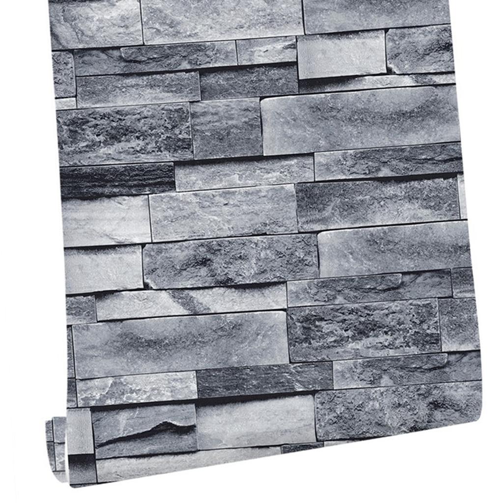 Self Adhesive Wallpaper 3D Simulation Brick Designed Thickened Paper Wall Stickers for Decoration