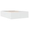 White Bed Frame 140 X 200 Cm Particleboard