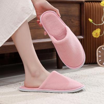 Fünf-Sterne Korallenfleece Rutschfeste Verdickte Einweg-Hausschuhe für Hotels, Pensionen oder den Heimgebrauch