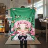 1pz Coperta in Flanella con Stampa Demon Slayer, Alta Qualità, Per Tutte le Stagioni, Decorazione per la Casa, Calore e Comfort, Perfetta per Regali di Natale