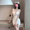 Night Club Women's Clothing Work Clothes, Sexy Work Clothes, Hollow Low-cut Clothing, Deep V-neck Thin Suspender Dress