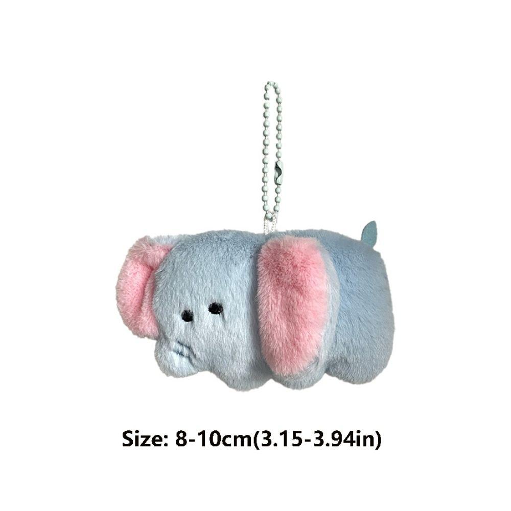 Cartoon Beanie Eyes Animal Pendant Soft Cartoon Bag Charms Creative Plush Doll Key Chain  Kids