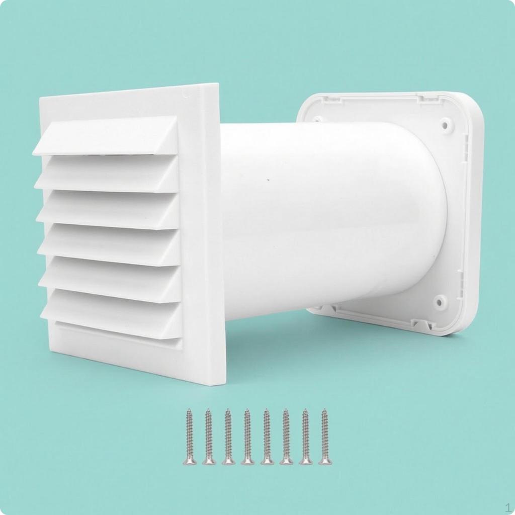 Ventilation Duct with Louvered Vent Adjustable WallMounted Air Screws 100mm for