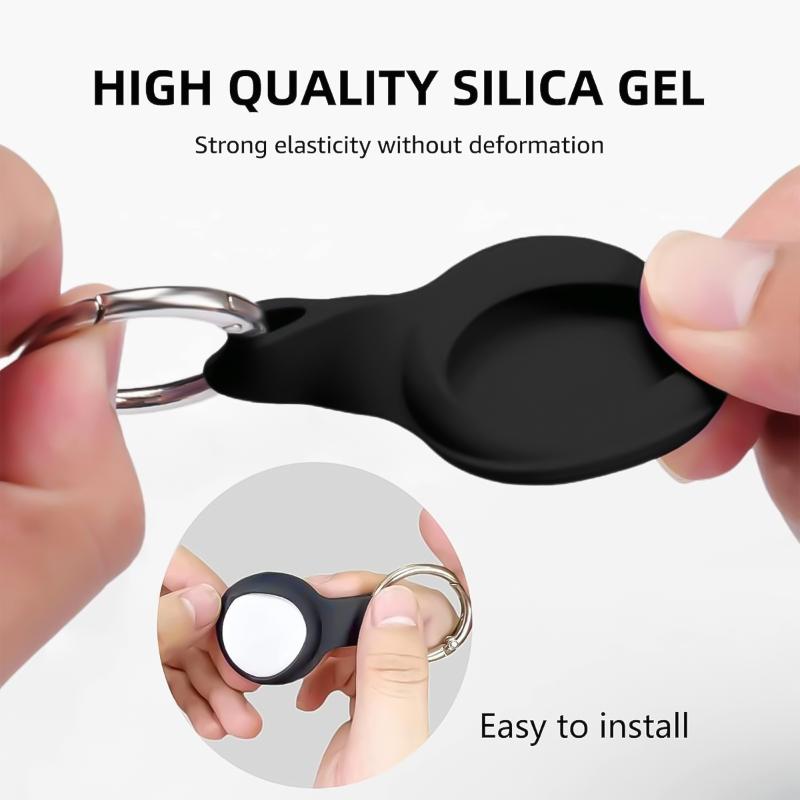 Hülle für Apple Airtags Hülle Flüssigsilikon Schutzhülle Tracker Zubehör Kratzfeste Hülle Schlüsselanhänger Air Tag Hülle