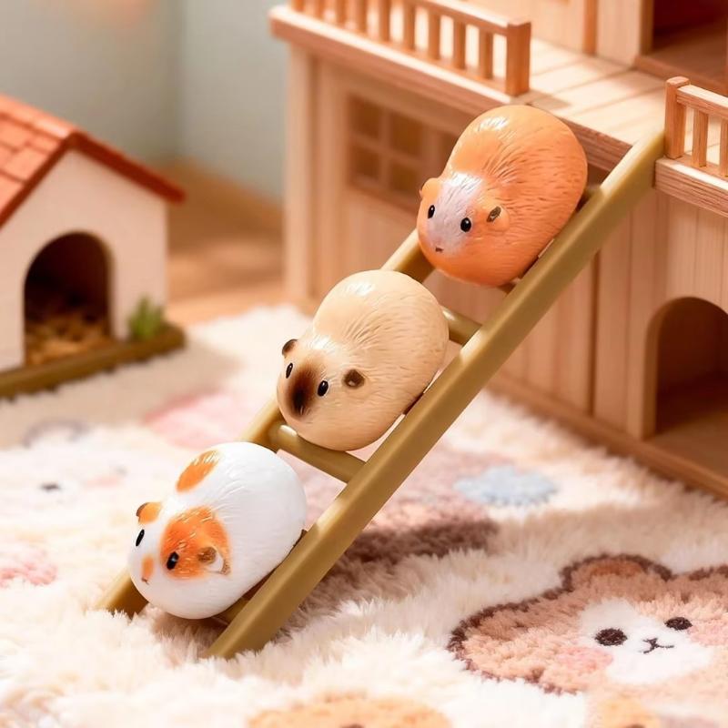 4Pcs Mini Guinea Pig Figurines Resin Cavy Miniature Animals Figurines Fairy Garden Miniature Moss Landscape Diy Crafts