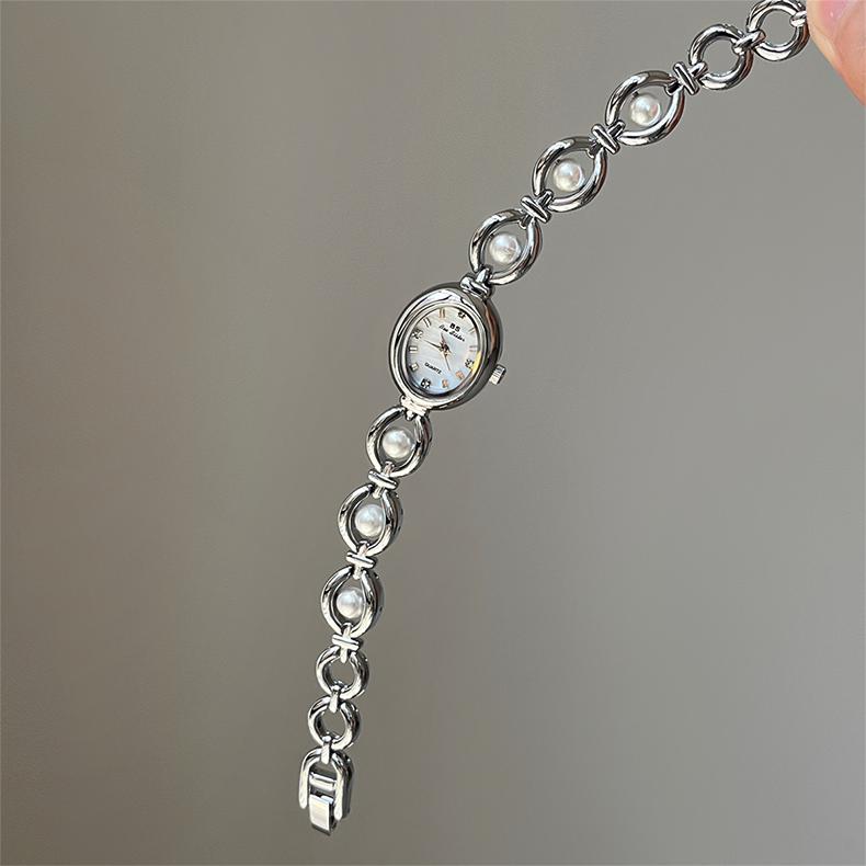 Retro Small Dial Watches for Women With Gemstone, Luxurious Design, High-quality, Exquisite Bracelet, Ladies' Clock Wristwatch