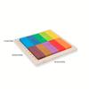 100pcs Wooden Colorful Counting Blocks Game  Educational Puzzle Toy for Youngsters, Enhances Cognitive Skills,Early Learning Imagination,Mixed Colors