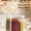 6-Grid Household Storage Box Food-grade Rotating Insect-Proof & Moisture-Proof Storage Box for Grain Rice Food Storage Container