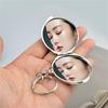 Easy To Clean Metal Keyring Cosmetic Mirror for Travel Office and Daily Activities Featuring Sturdy Construction