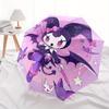 1pc Creative Kuromi Automatic 3-Fold Cartoon Umbrella Design, Cute Cartoon Pattern, Portable Outdoor Umbrella, Perfect, Holiday Gift for Disney fans.V