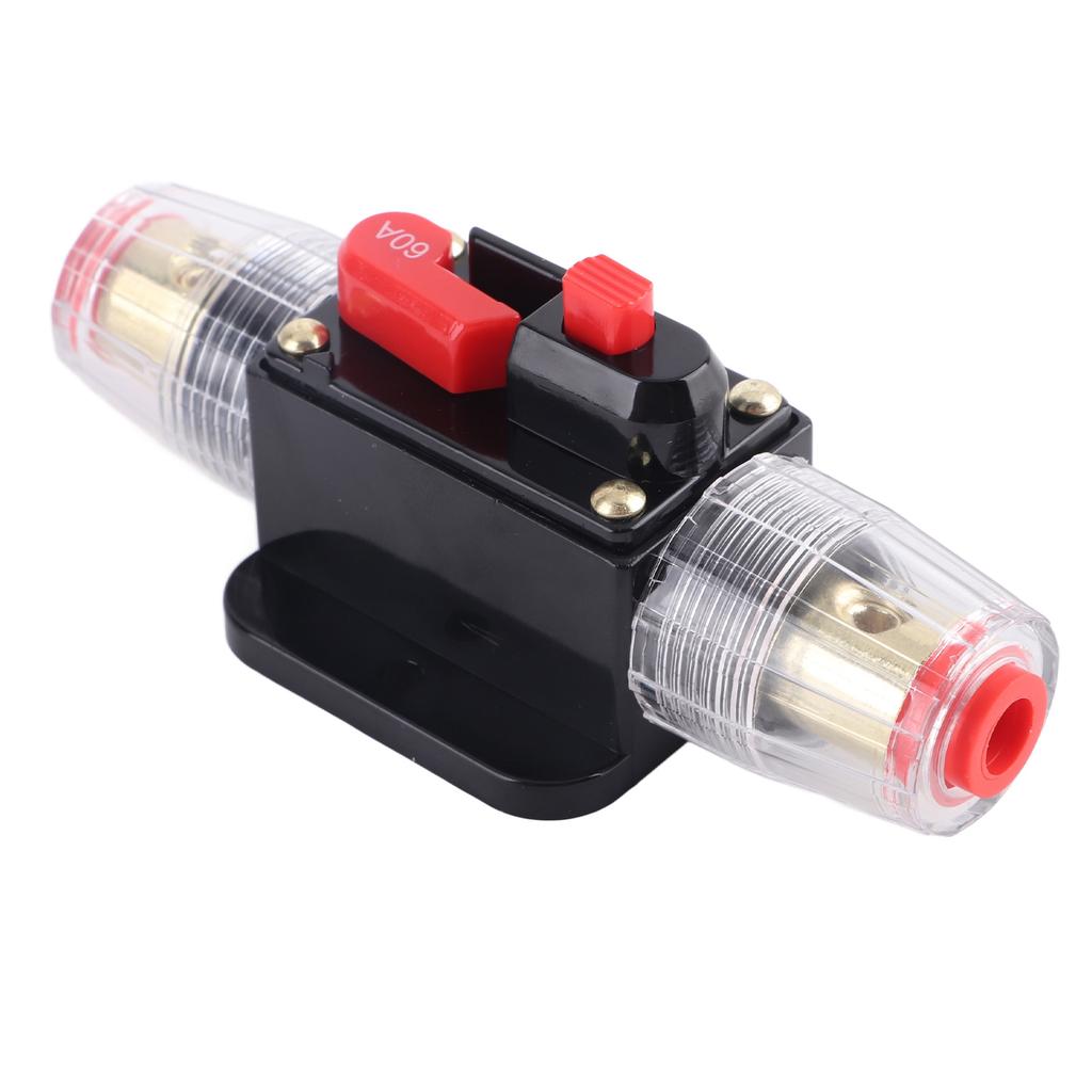 Auto 12V 60 Amp Car Boat Audio Manual Reset Circuit Breaker Switch Fuse Support