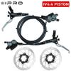 IIIPRO IV4 Bicycle Hydraulic Brakes Set 4 Piston Bike Hydraulic Disc Brake Set 160mm Road MTB Oil Pressure Brake Disc