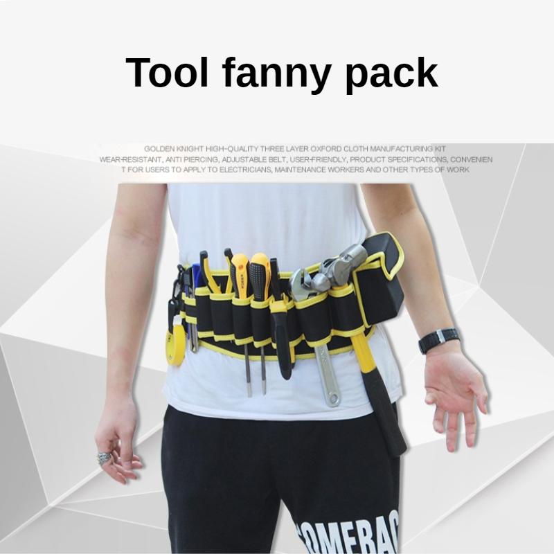 

Сумка для инструментов на пояс из утолщенного холста, большая сумка для инструментов, многофункциональная маленькая сумка для хранения, сумка для инструментов электрика