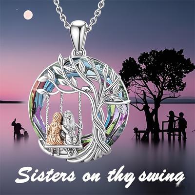 Pro vnučku Doplňky Na houpačce Přívěsek Strom života Sestry Dárky k narozeninám Náhrdelník Šperky Šperkový doplněk