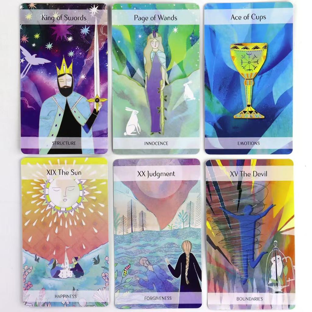 10.3*6cm Magický severský tarot Kompletní balíček 79 karet inspirovaný starými severskými mýty a folklórem