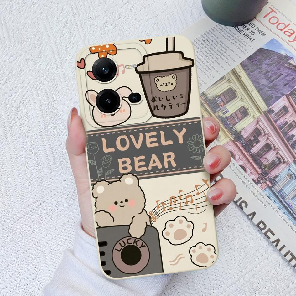 

Чехол для телефона Vivo V19 Neo Z1 Z3X Z5X V21E V23E V25E V27 Pro V20SE V9 Противоударный защитный мягкий силиконовый чехол с милым медведем для бампера Vivo Vivo Z5X