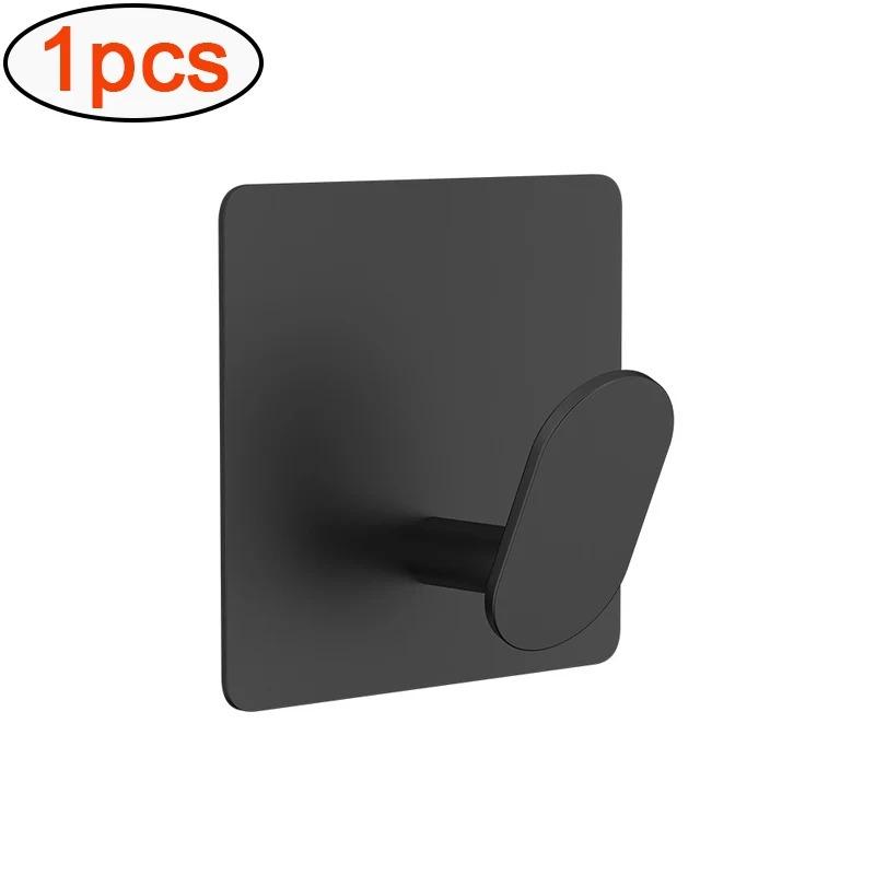 1/2pcs Stainless Steel Bathroom Robe Hooks Adhesive Wall Hook Towel Holder Bathroom Kitchen Hardware Multi-Purpose Hanger Hook
