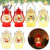 Holiday Gift for Children Christmas Lantern Night Light, Retro Santa/Snowman/Tree Handheld Oil Lamp with Creative Home Decor Warm LED, Cute