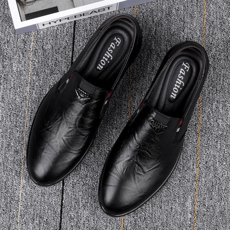 

Мужская повседневная обувь из натуральной кожи, роскошный бренд 2024 года, мужские мокасины, дышащие черные туфли для вождения без застежек, большие размеры 37-46 46 чёрный