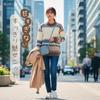 Knit Long Round Geometric Retro 3D Diamond Size M ROSELUCA. Women's Sweater, Autumn/Winter, Sleeve, Neck, Pattern, Figure-Flattering, Style, Pattern,