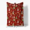 Cozy Christmas Throw Blanket Festive Holiday Decor Reindeer Santa Claus Soft Warm Bedspread Gift Idea Home Decor Holiday Season