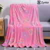 Pastel Floral Lightweight Microfiber Soft Christmas Fleece Blanket Warm Cozy Throw for Bed Sofa Office Travel All Season
