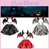 Five Dolls Halloween Bat Headband With Funny Animal Wings And Devil Skirt Costume