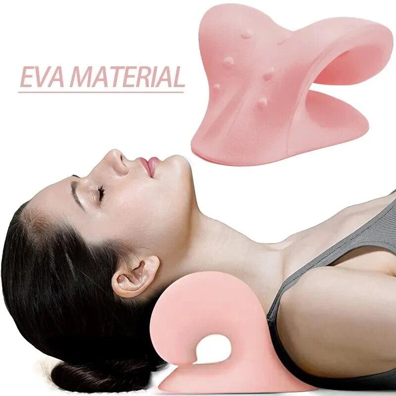 

Cervical Massage Pillow U-shaped Pillow Gravity Shiatsu Cervical Massage Pillow Neck & Shoulder Stretch Neck Relaxation рожевий