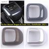 Accessories For Nissan Rogue X-Trail T33 / Pathfinder 2024 2025 2026 Carbon Fiber Gear Shift Knob Head Cover Trim